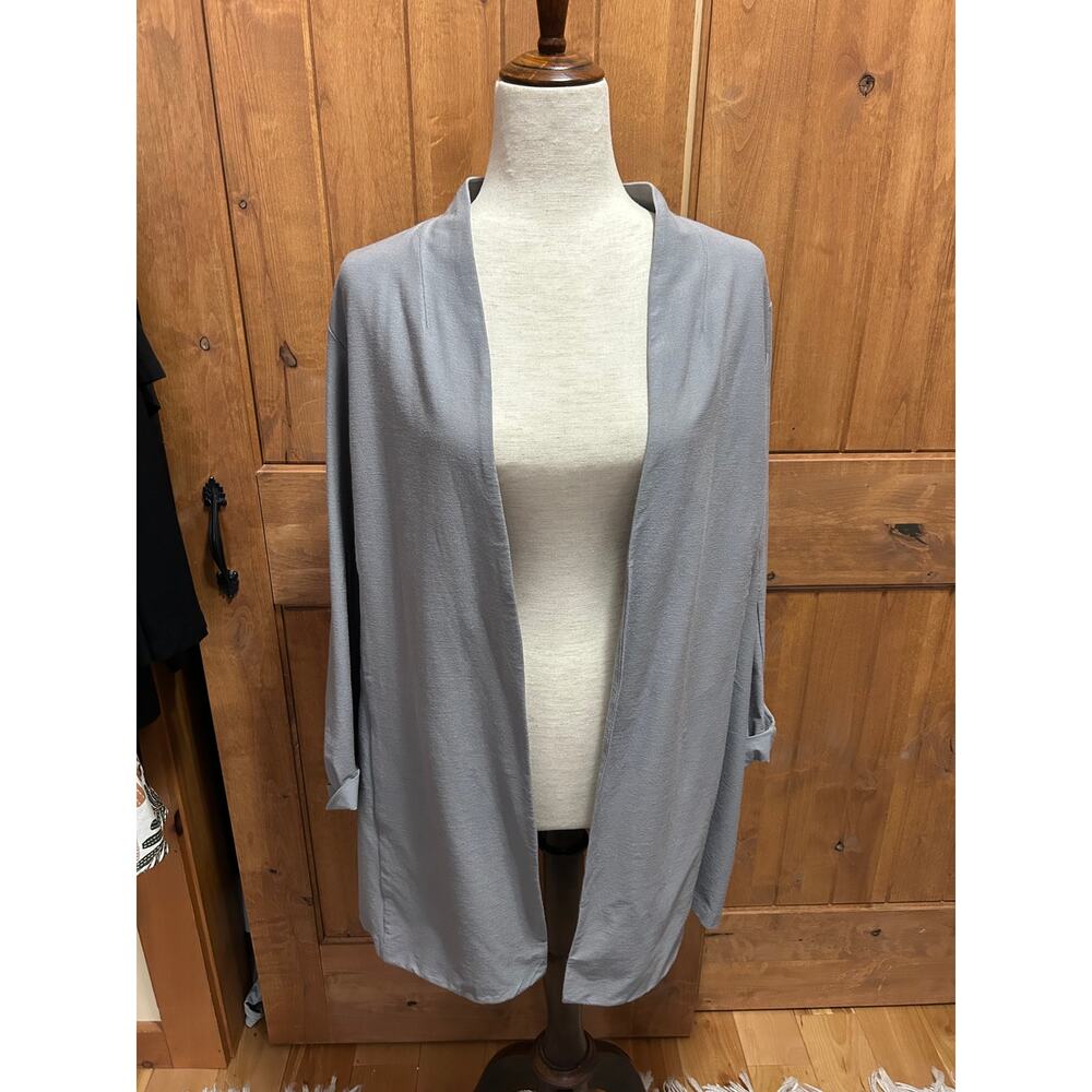 Eileen Fisher Grey Size XL Viscose System Blazer Layering Minimalist